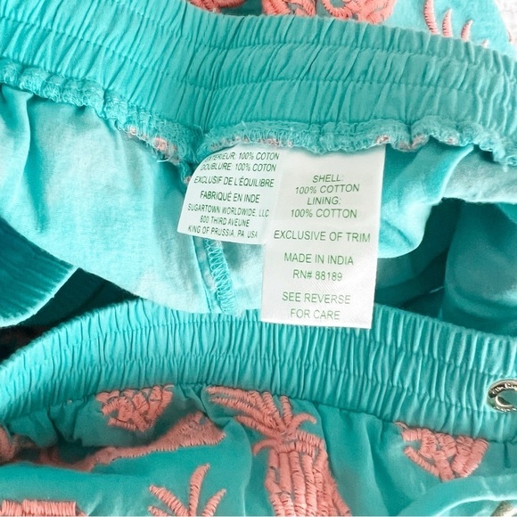 Lilly Pulitzer Aqua Bay breeze scalloped shorts size medium m - Picture 5 of 7